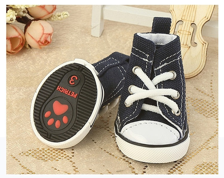 Denim Paws: Breathable and Comfortable Canvas Pet Shoes