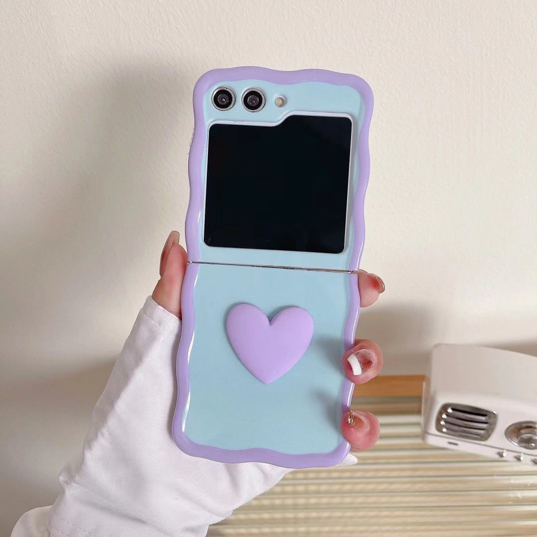 Sweetheart Charm: Colorful Heart Phone Case for Samsung ZFLIP