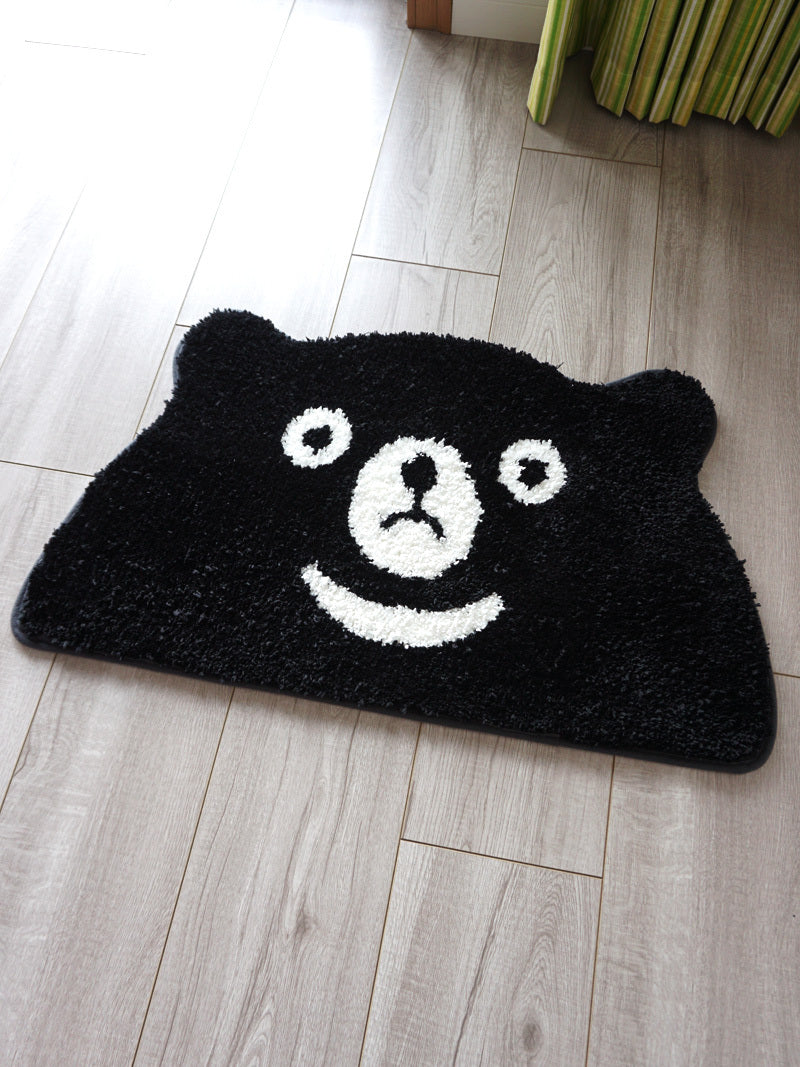 Feline Softness: Cute Cartoon Cat Puppy Semicircle Floor Mat