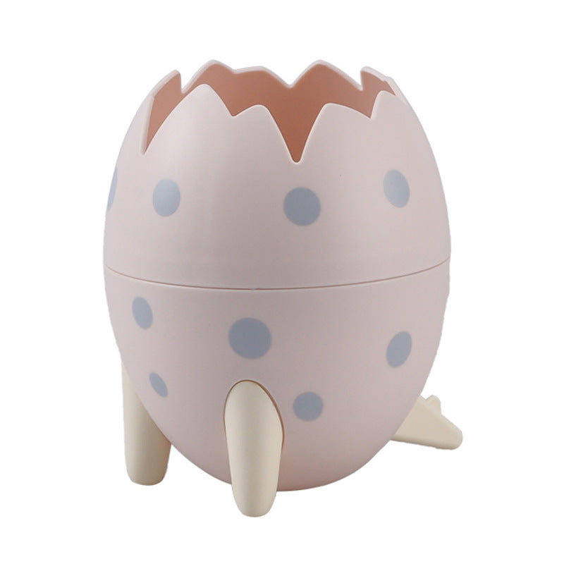 Dino Desk Buddy: Egg-Shaped Dinosaur Storage Box for Pens, Makeup Brushes, and More