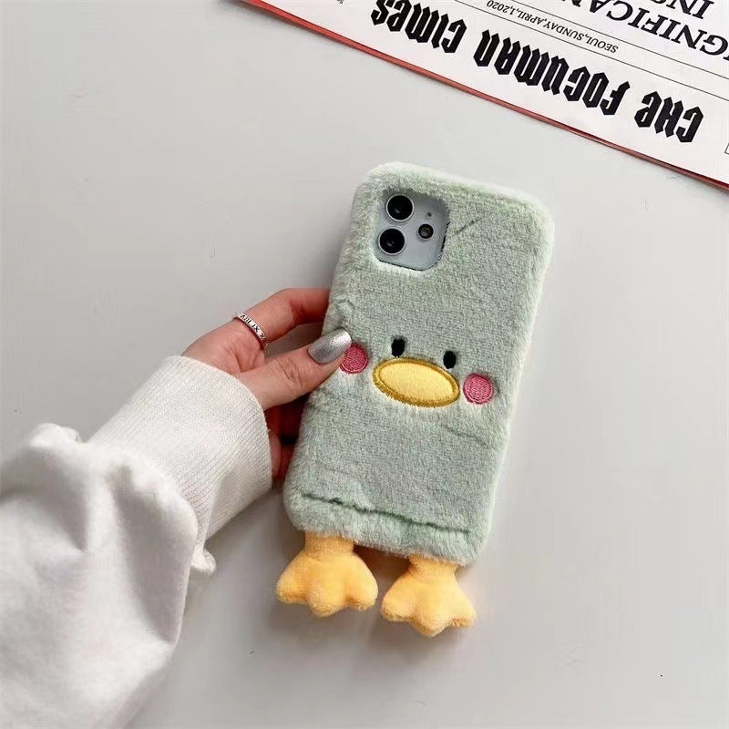 Cozy Quack: Super Cute Plush Duck Phone Case