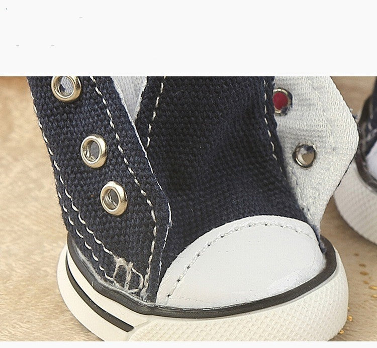 Denim Paws: Breathable and Comfortable Canvas Pet Shoes