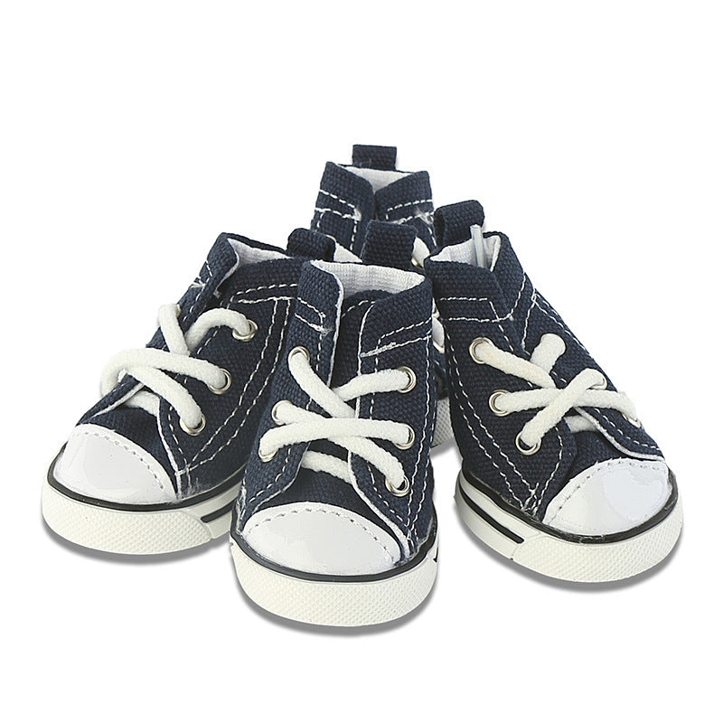 Denim Paws: Breathable and Comfortable Canvas Pet Shoes