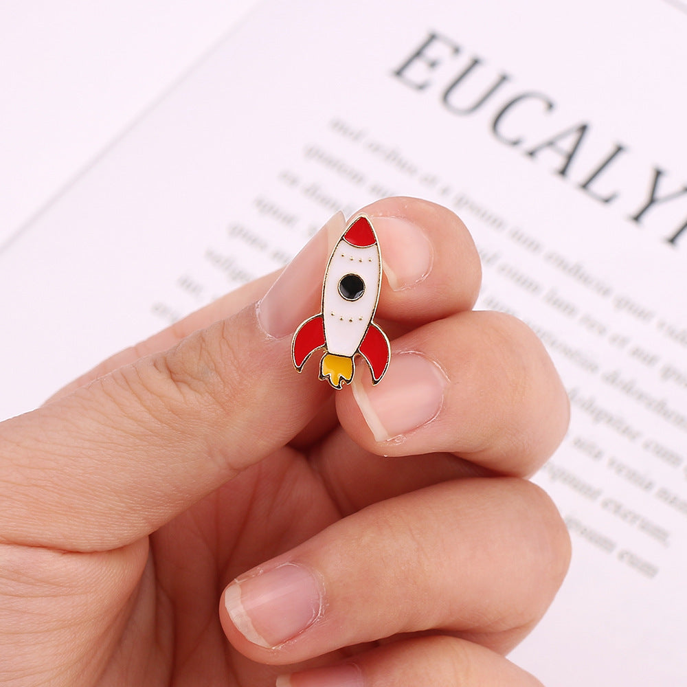 Fashion Multicolor Rocket Brooch Coat Accessories
