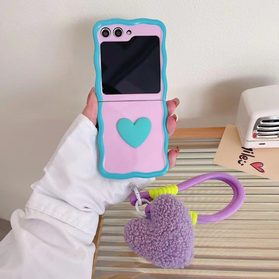 Sweetheart Charm: Colorful Heart Phone Case for Samsung ZFLIP