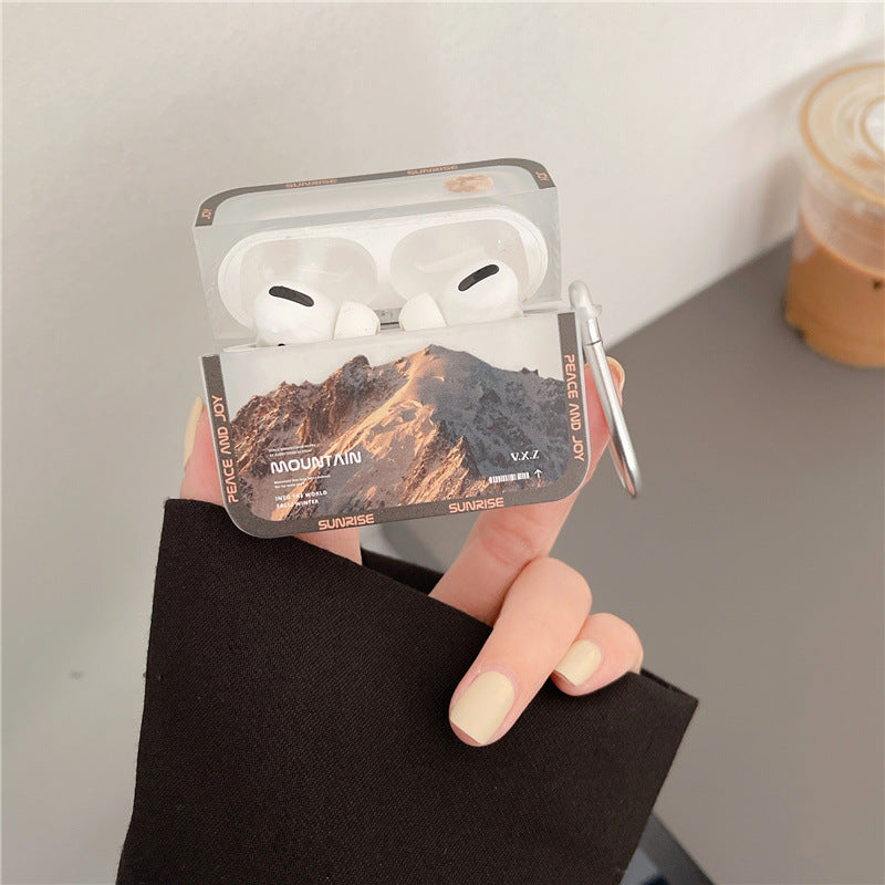 Mountain Mist: Snowy Landscape Silicone AirPods Case