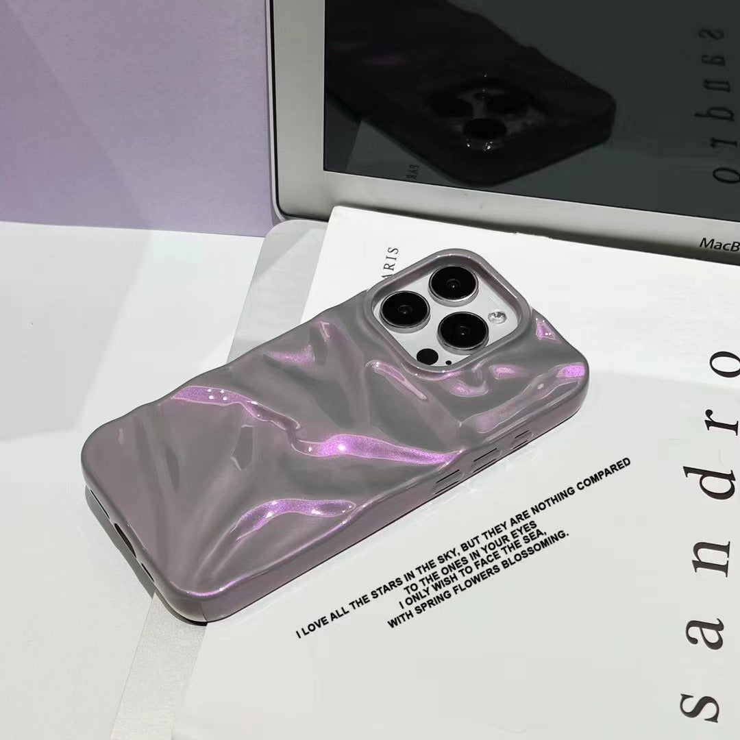 Colorful Purple Water Ripple Phone Case Three-dimensional