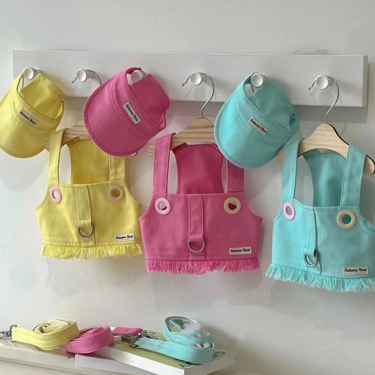 Candy Denim: Colorful Denim Vest for Pets