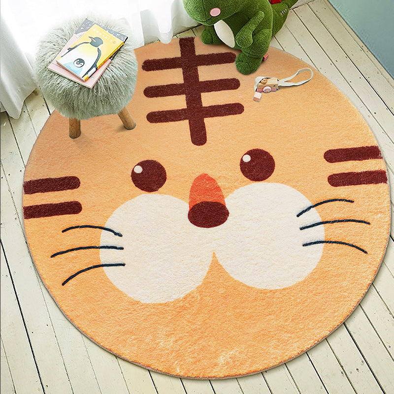 Cozy Circle: Lovely Thickened Round Carpet for Bedrooms