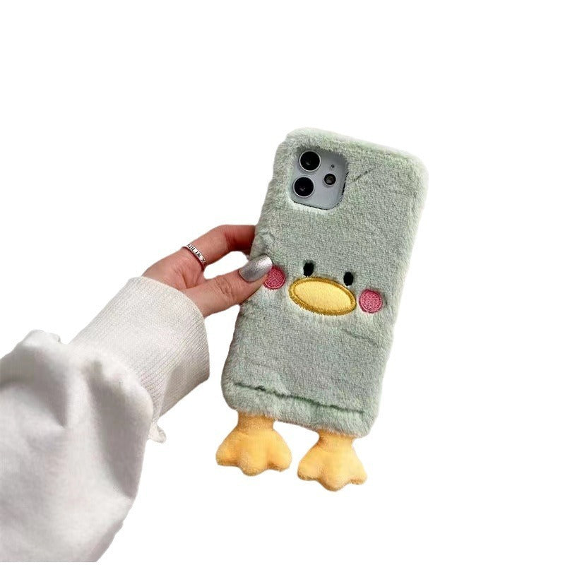 Cozy Quack: Super Cute Plush Duck Phone Case