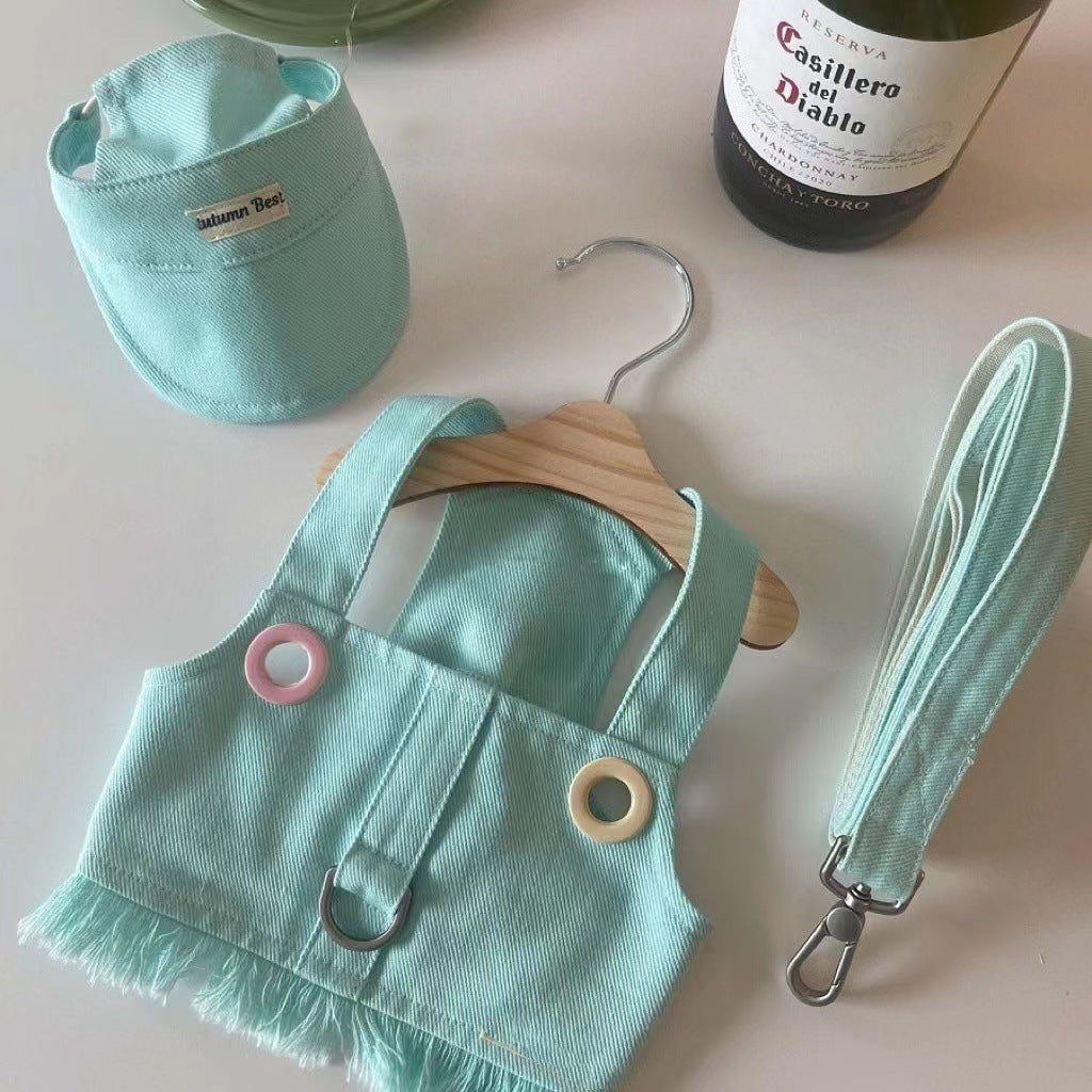 Candy Denim: Colorful Denim Vest for Pets