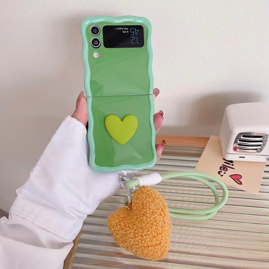 Sweetheart Charm: Colorful Heart Phone Case for Samsung ZFLIP