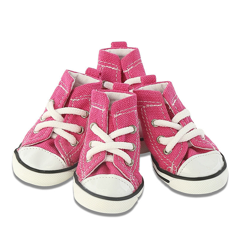 Denim Paws: Breathable and Comfortable Canvas Pet Shoes