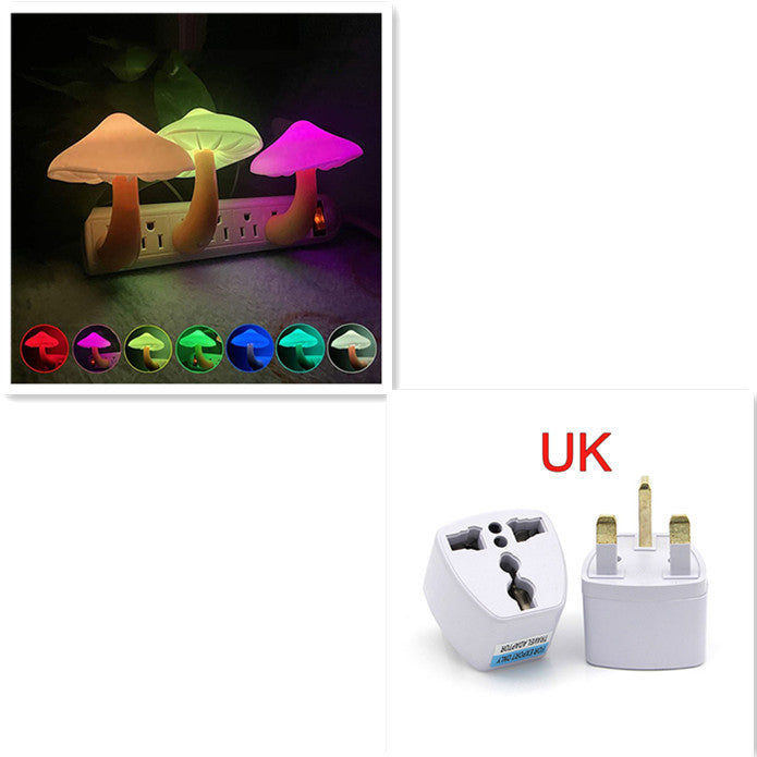 Mushroom Magic: LED Wall Socket Sensor Night Light