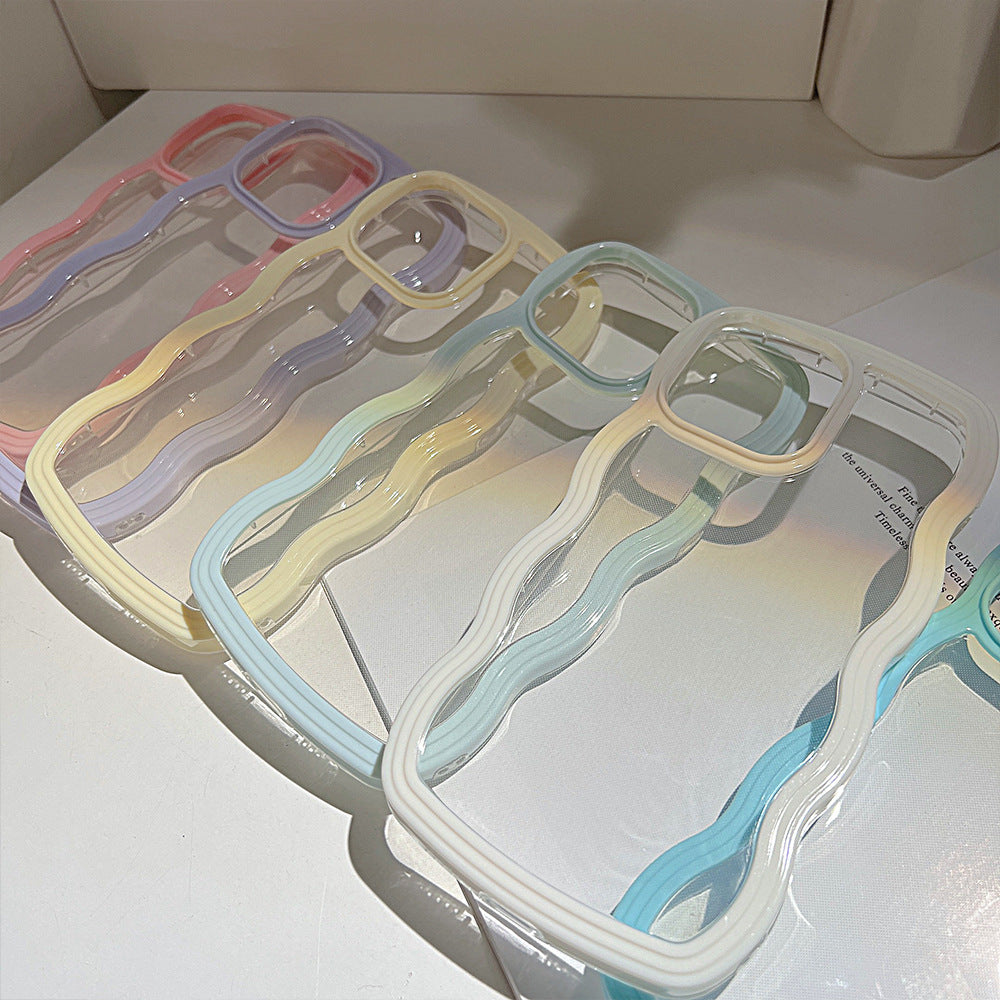 Candy Wave: Simple Solid Color Border Phone Case