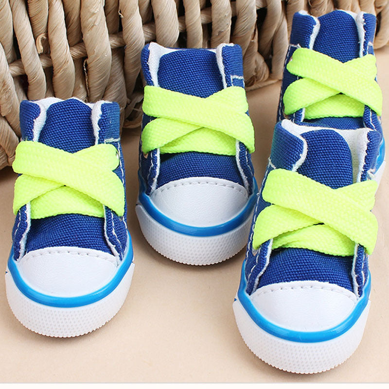Colourful Paws: Canvas Pet Shoes for Small Dogs