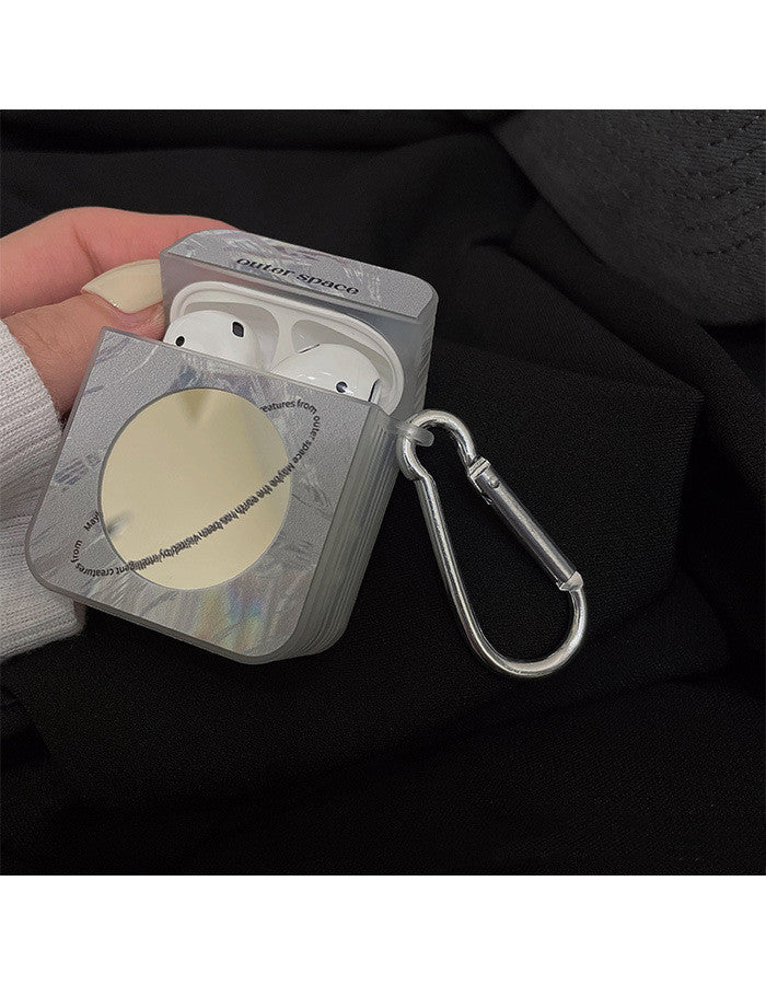 Galactic Shield: Planet Mirror Protective Shell for AirPods