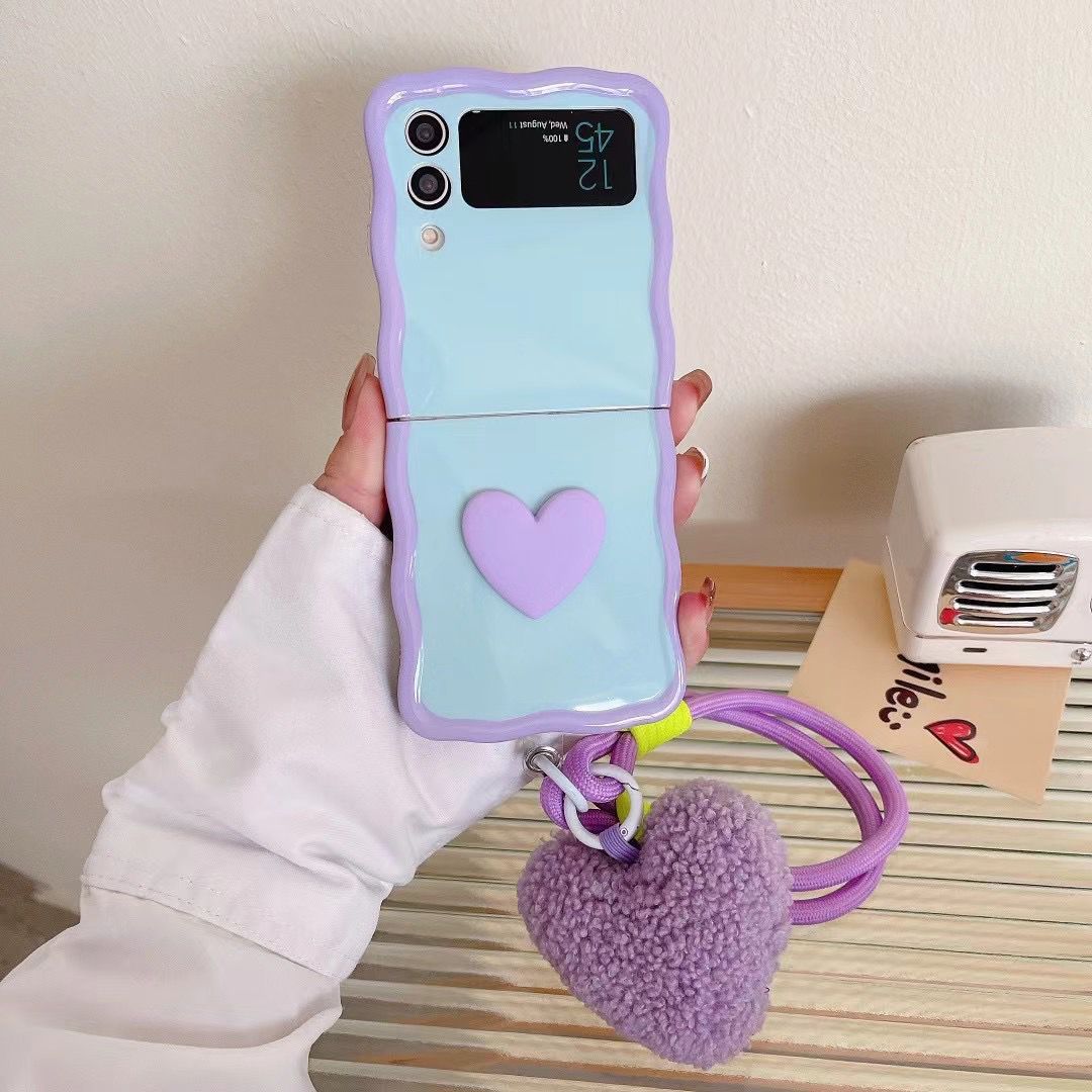 Sweetheart Charm: Colorful Heart Phone Case for Samsung ZFLIP