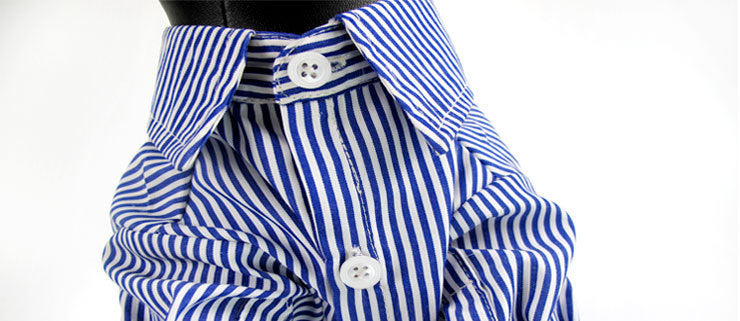 Stripe Chic: Puff Sleeve Collared Shirt for Pets