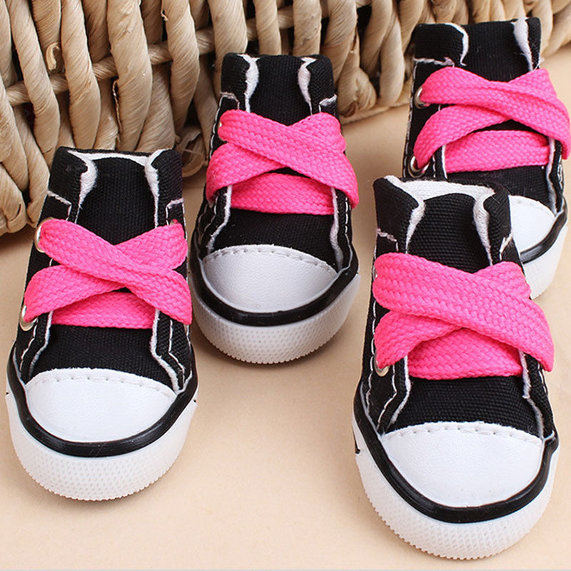 Colourful Paws: Canvas Pet Shoes for Small Dogs