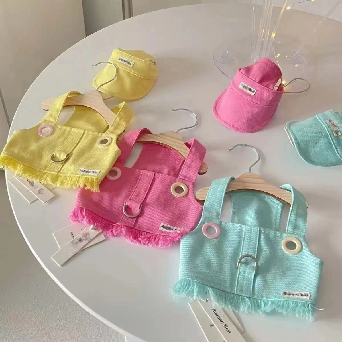 Candy Denim: Colorful Denim Vest for Pets