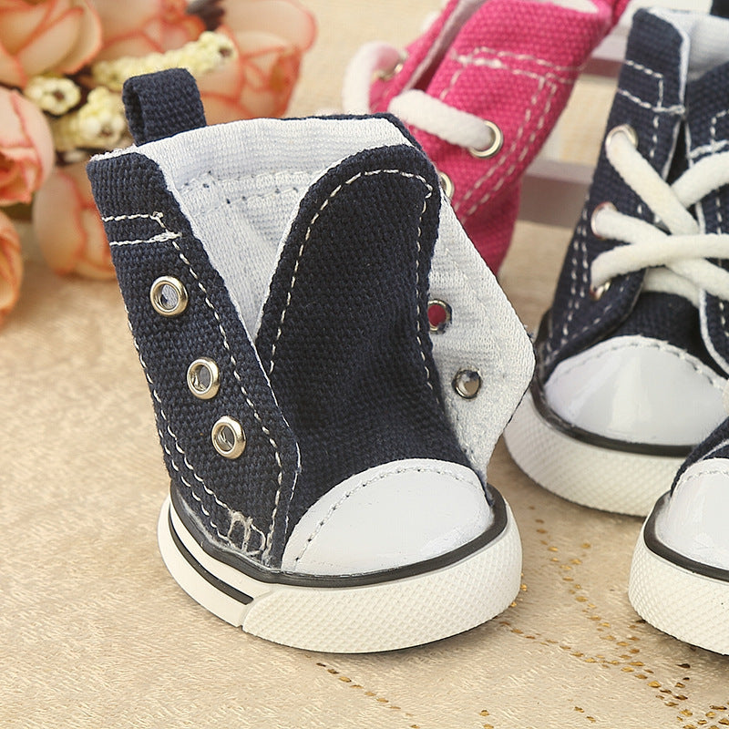 Denim Paws: Breathable and Comfortable Canvas Pet Shoes