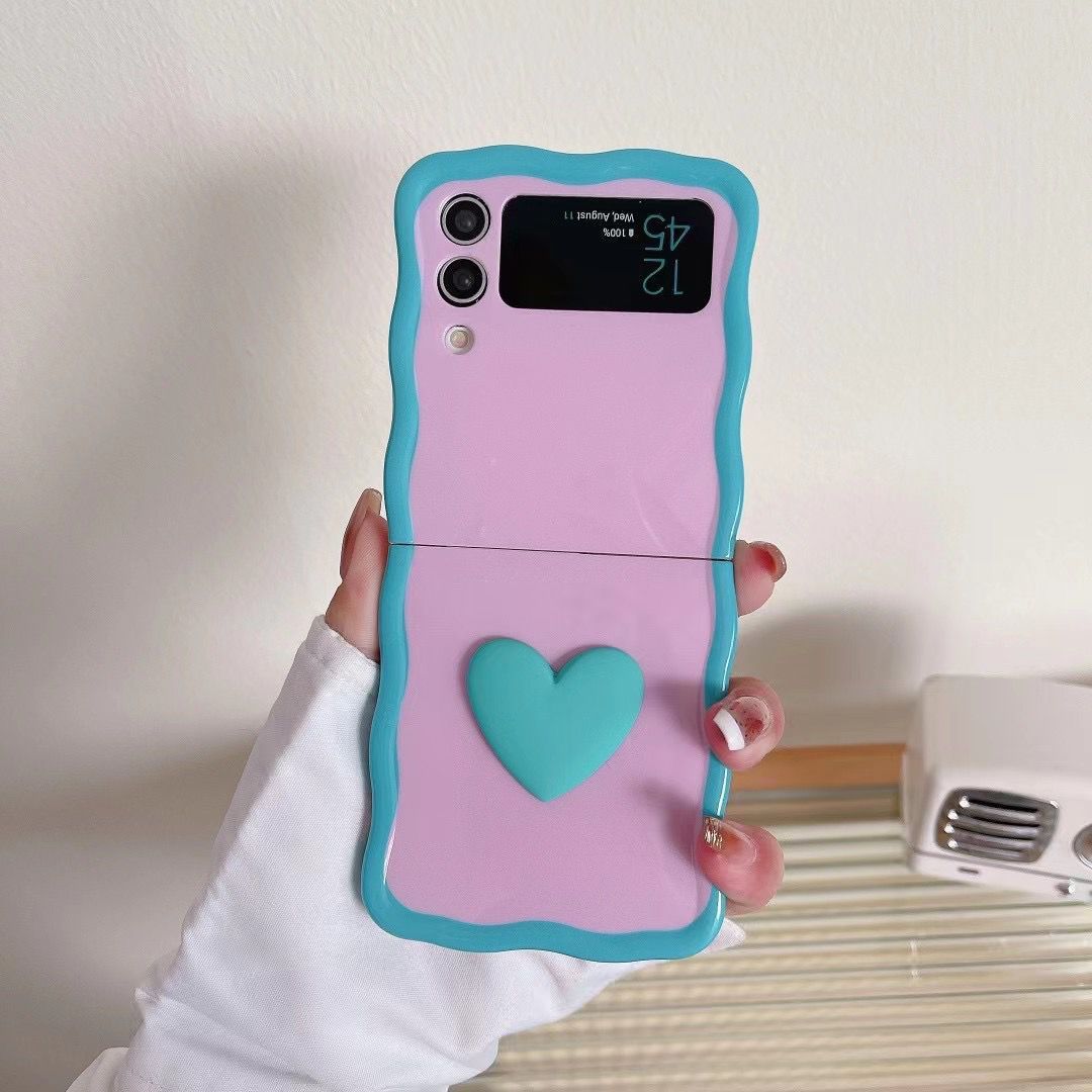 Sweetheart Charm: Colorful Heart Phone Case for Samsung ZFLIP