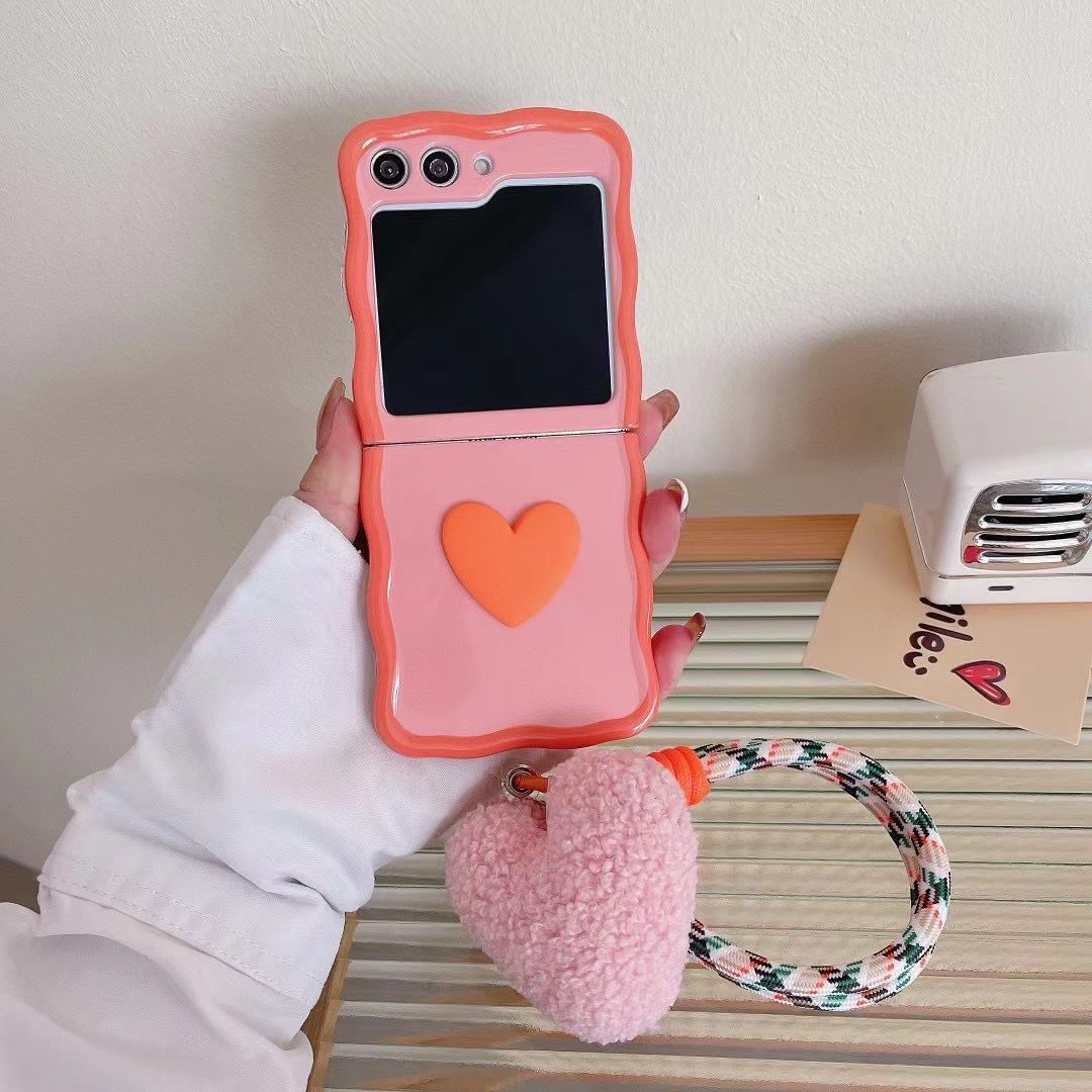 Sweetheart Charm: Colorful Heart Phone Case for Samsung ZFLIP