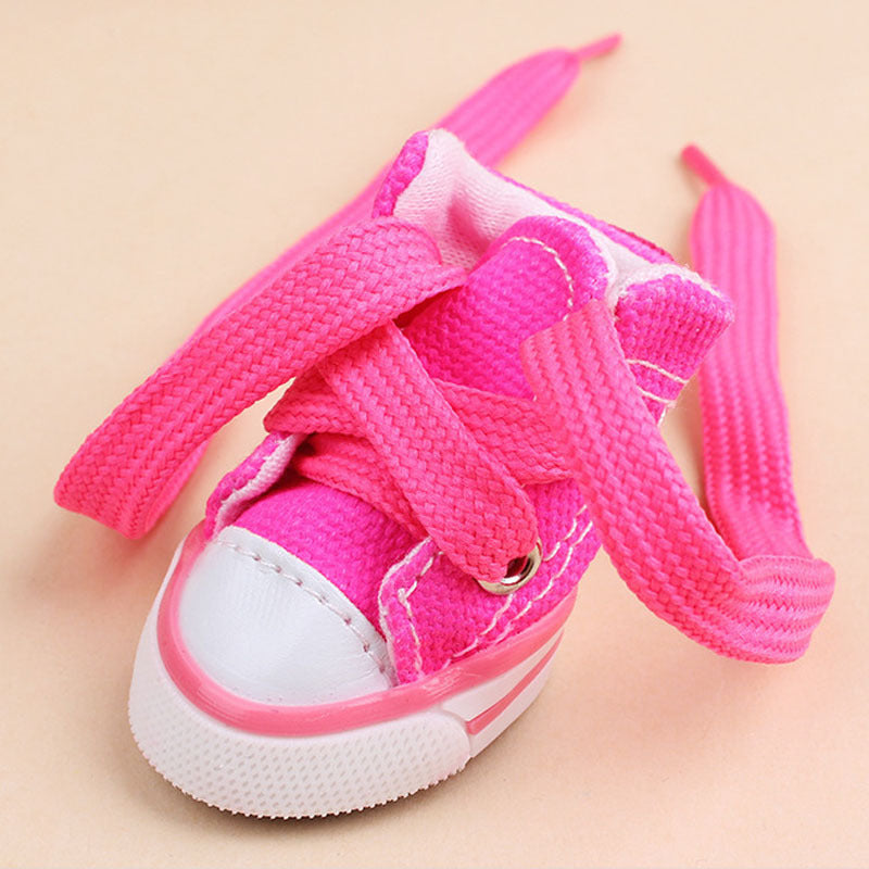 Colourful Paws: Canvas Pet Shoes for Small Dogs