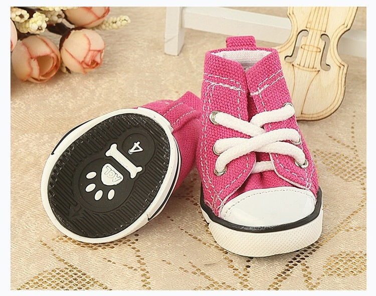 Denim Paws: Breathable and Comfortable Canvas Pet Shoes