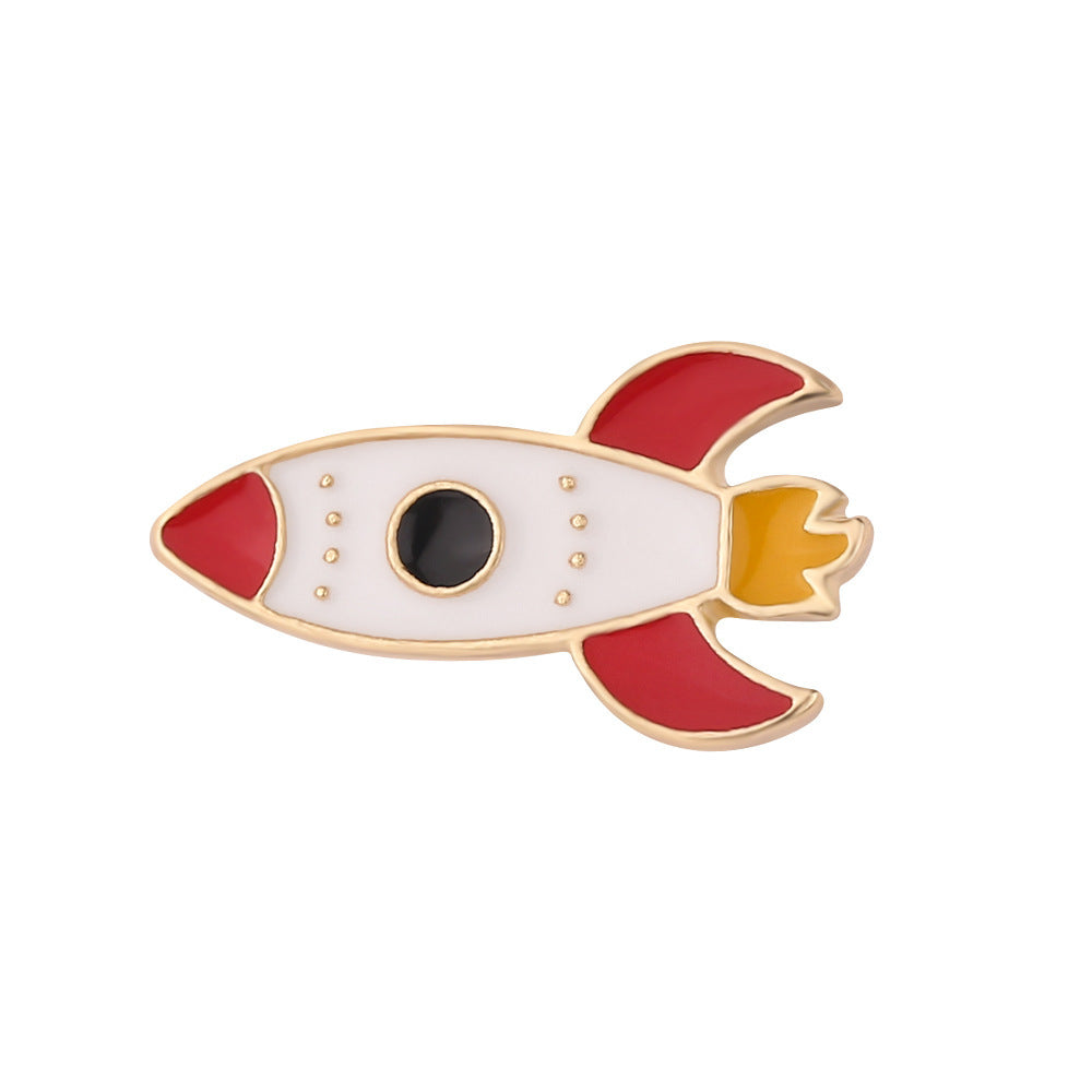 Fashion Multicolor Rocket Brooch Coat Accessories