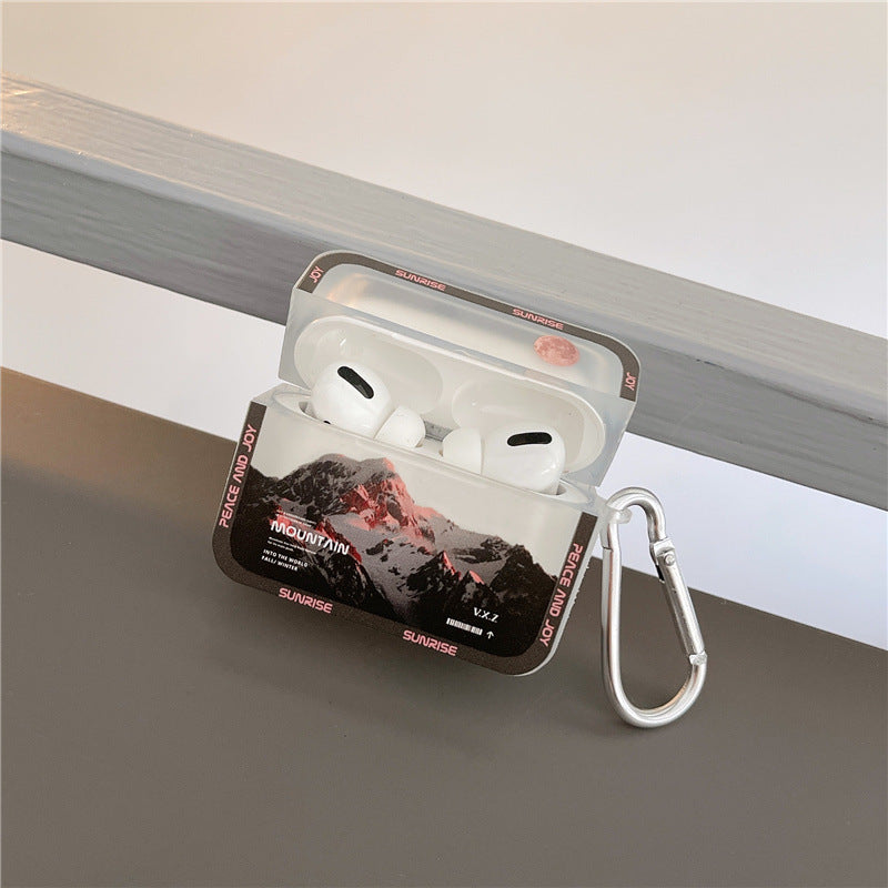 Mountain Mist: Snowy Landscape Silicone AirPods Case