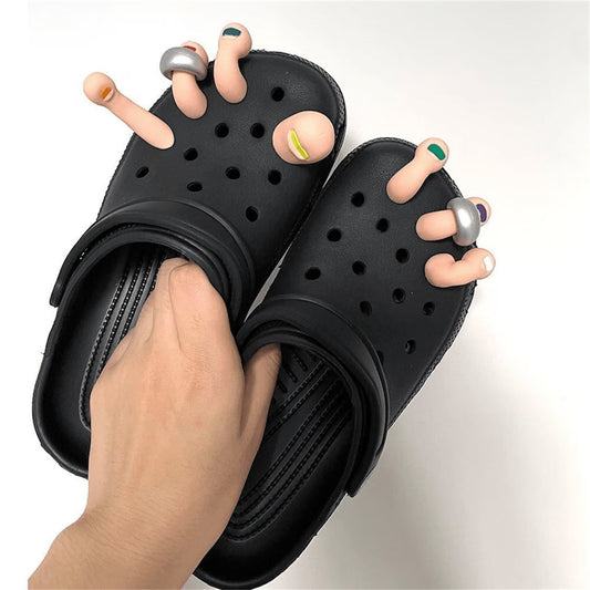 Hole Shoes Slippers Accessories Funny Decorative Simulation Thumb