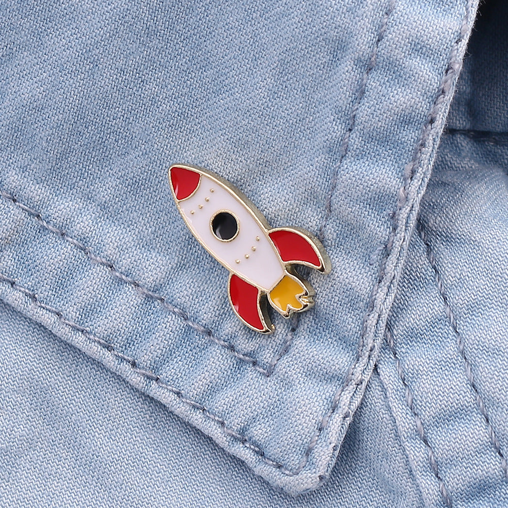 Fashion Multicolor Rocket Brooch Coat Accessories