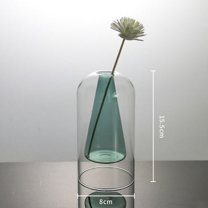 Double Delight: Modern Glass Vase