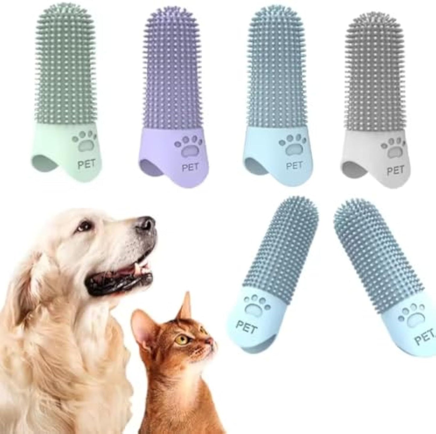 360° Clean: Pet Finger Toothbrush for Dogs