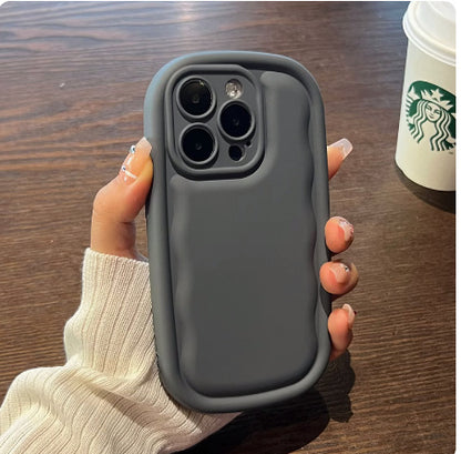 Silky Touch: Simple Solid Color Silicone Phone Case