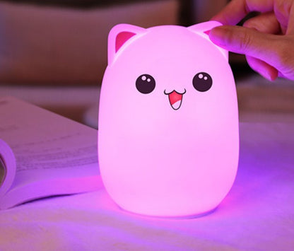 Color Pop: Cartoon Silicone Clap-Controlled Colourful Night Lamp