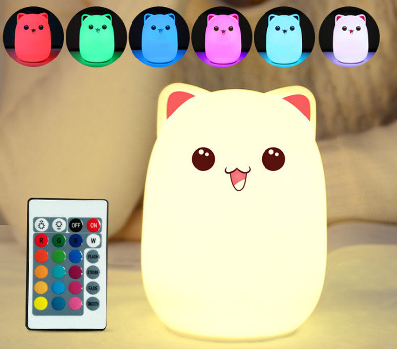 Color Pop: Cartoon Silicone Clap-Controlled Colourful Night Lamp