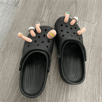Hole Shoes Slippers Accessories Funny Decorative Simulation Thumb