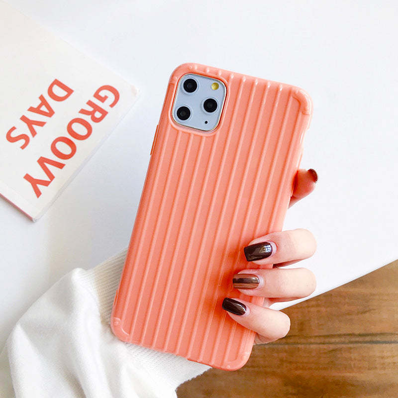 Jet Set Style: Suitcase Design Solid Color Phone Case