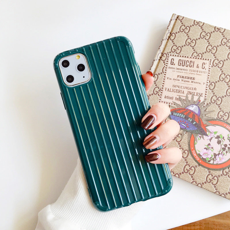 Jet Set Style: Suitcase Design Solid Color Phone Case