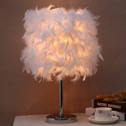 Feathered Whispers: Cute Feather Bedroom Night Light