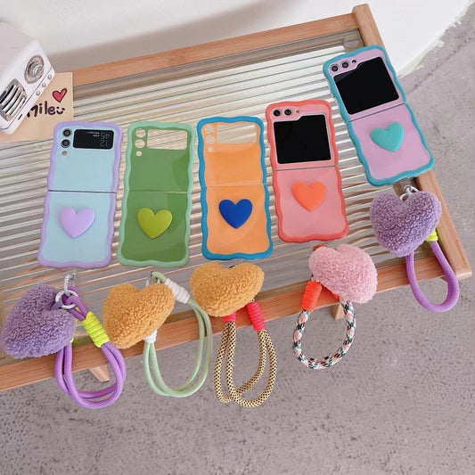 Sweetheart Charm: Colorful Heart Phone Case for Samsung ZFLIP