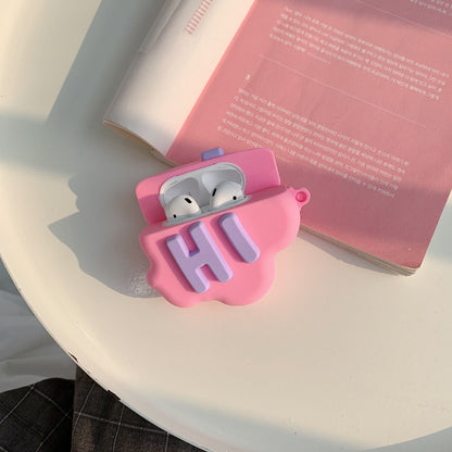 Cloud Conversations: Hi Bye Pink and Purple AirPods Cover