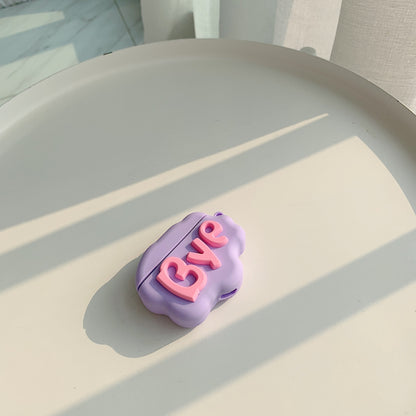 Cloud Conversations: Hi Bye Pink and Purple AirPods Cover