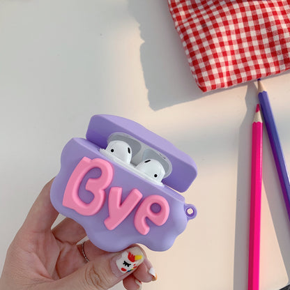 Cloud Conversations: Hi Bye Pink and Purple AirPods Cover