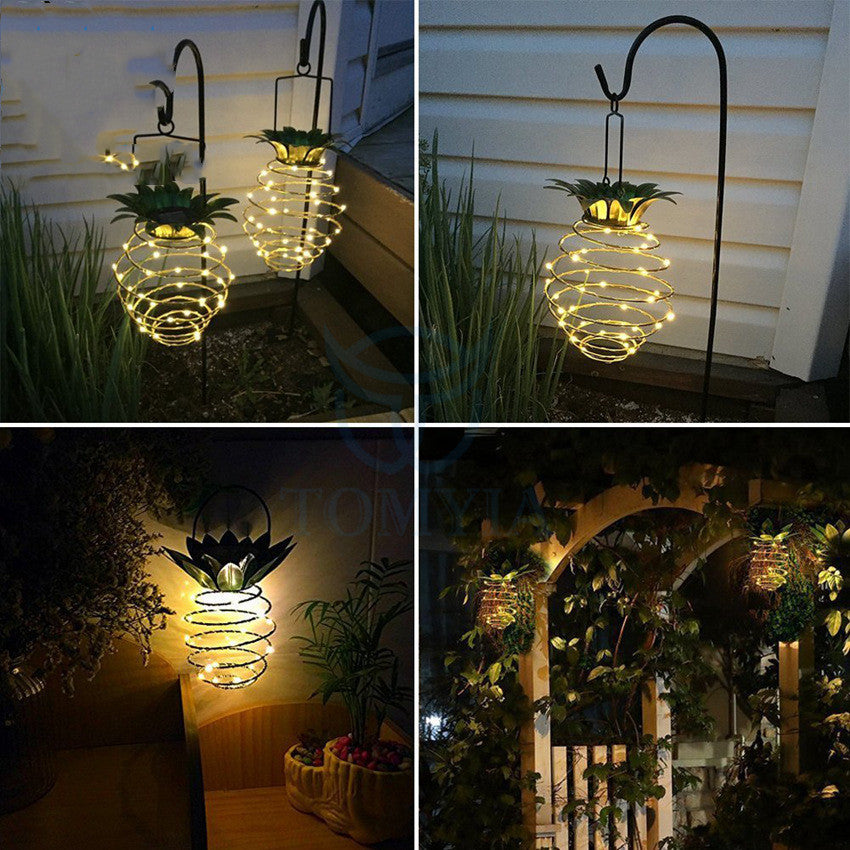 Tropical Twinkle: Pineapple Solar Garden Fairy Lights