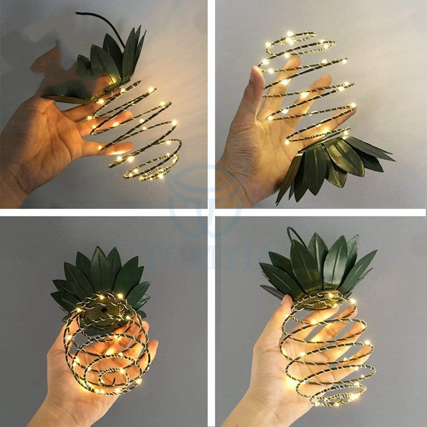 Tropical Twinkle: Pineapple Solar Garden Fairy Lights