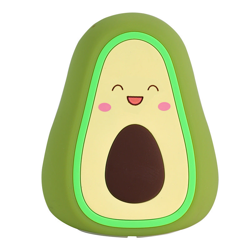 Avocado Glow: Cute Cartoon USB Charging Silicone Lamp